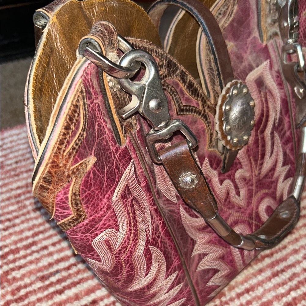 Western Style Pink and Brown Women's Bag TLC - Picture 5 of 13